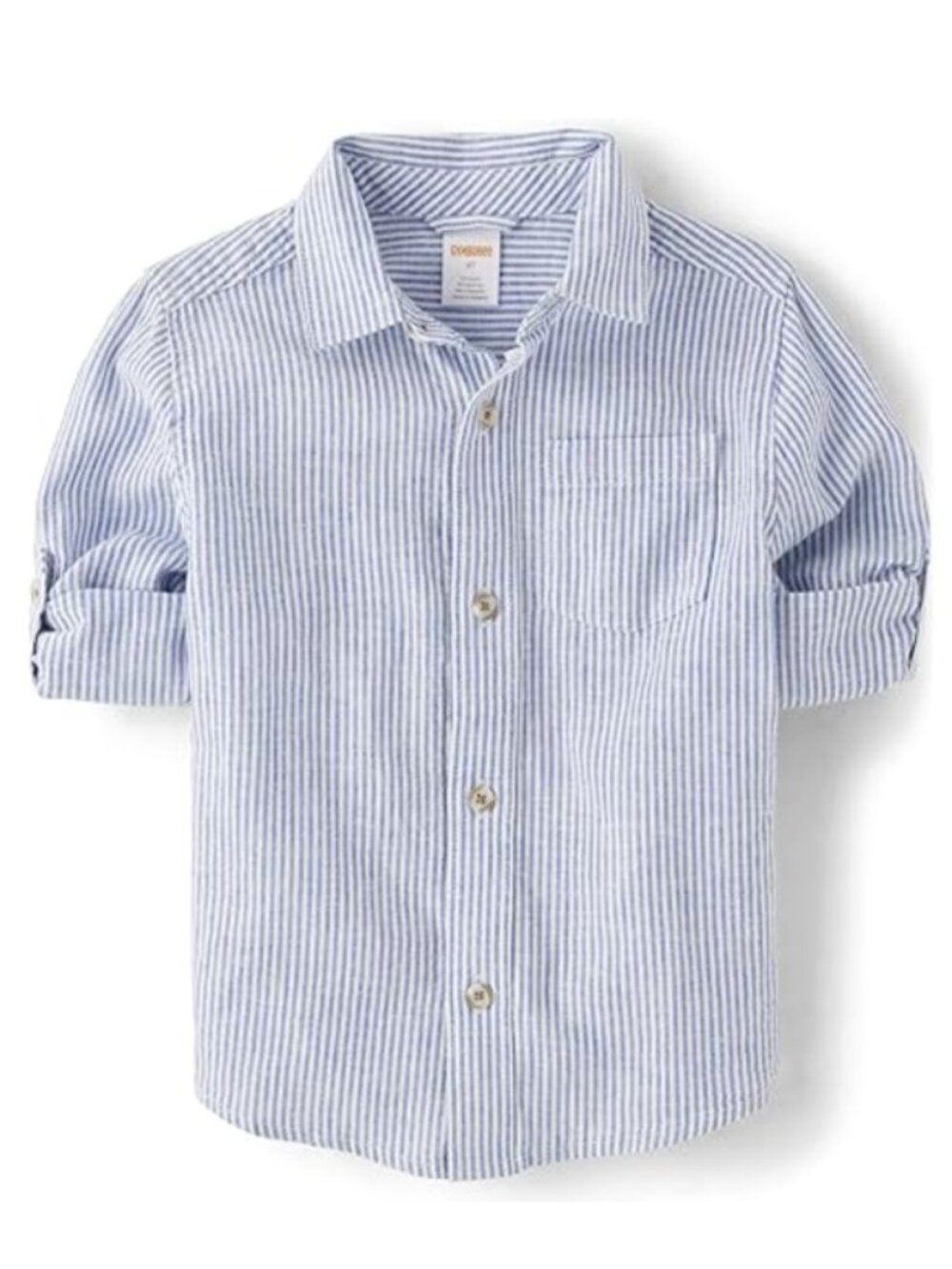 Janie and Jack Blue White Stripe Button Down Shirt Sz 4